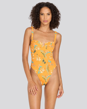 Verona One Piece Tangerine Multi Floral