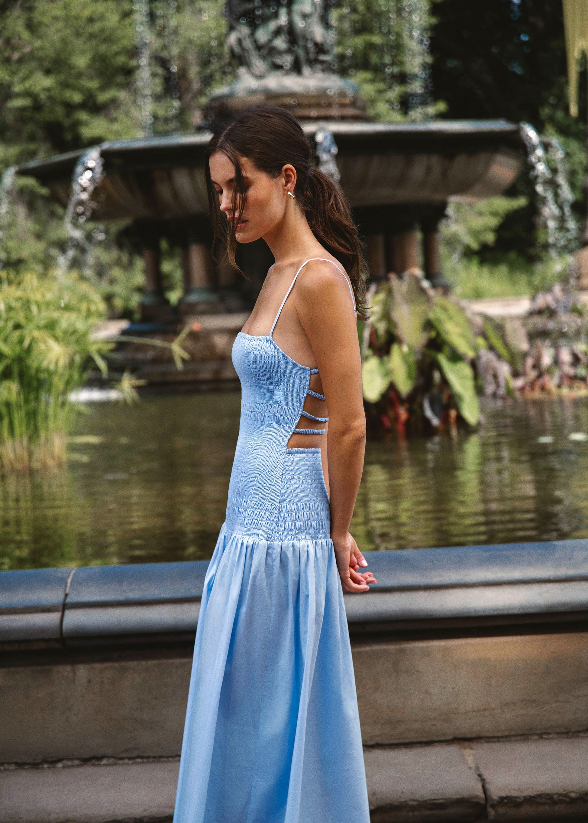 Vida Dress Open Water - Solid & Striped