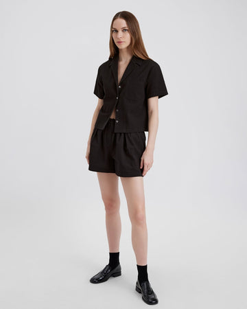 Brandy Seersucker Shirt Noir