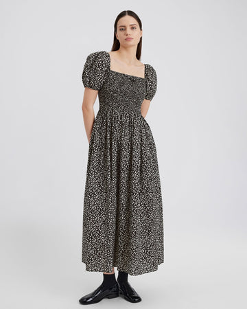 Corrina Dress Ditsy Floral Noir