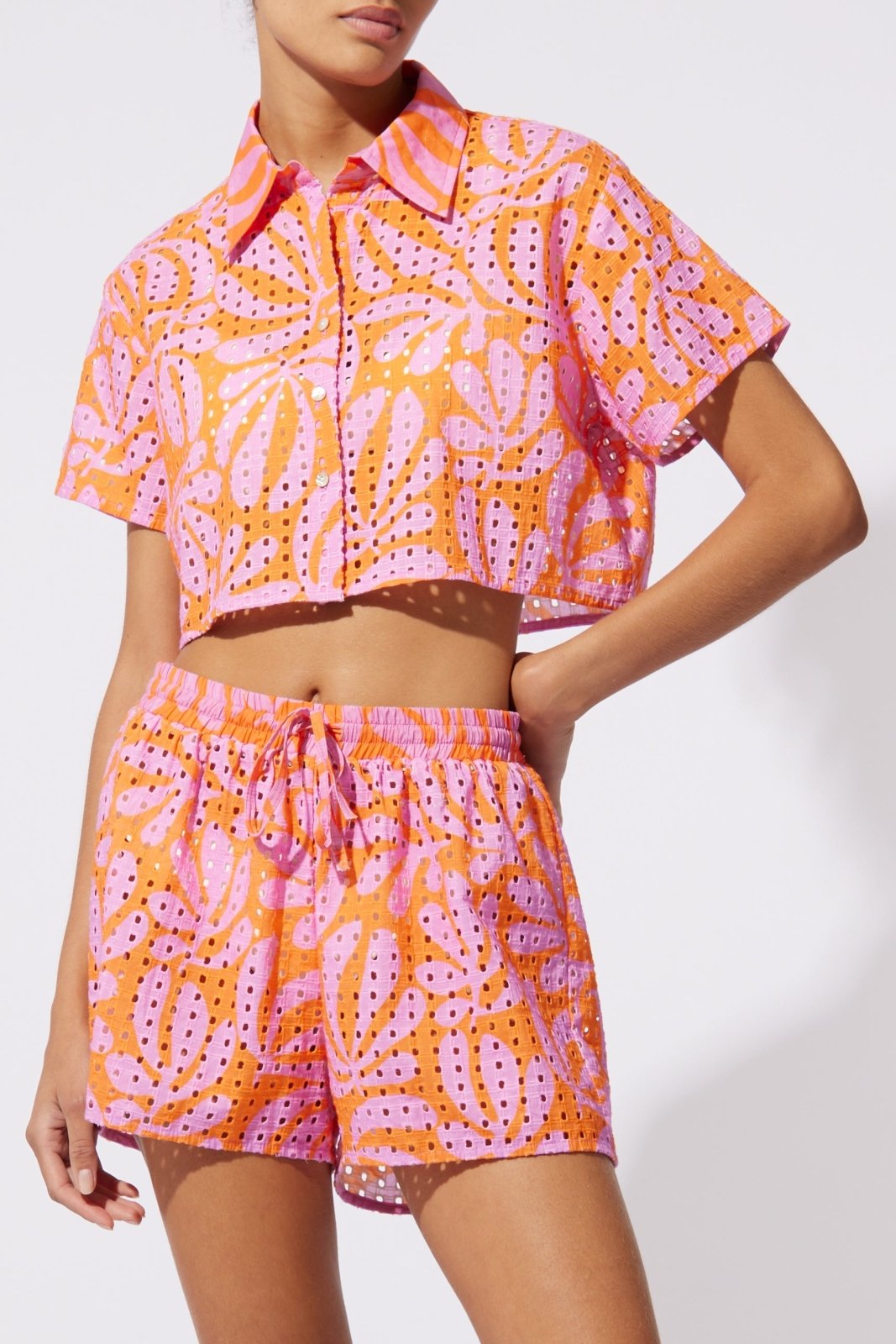 The Cropped Cabana Shirt - Solid & Striped