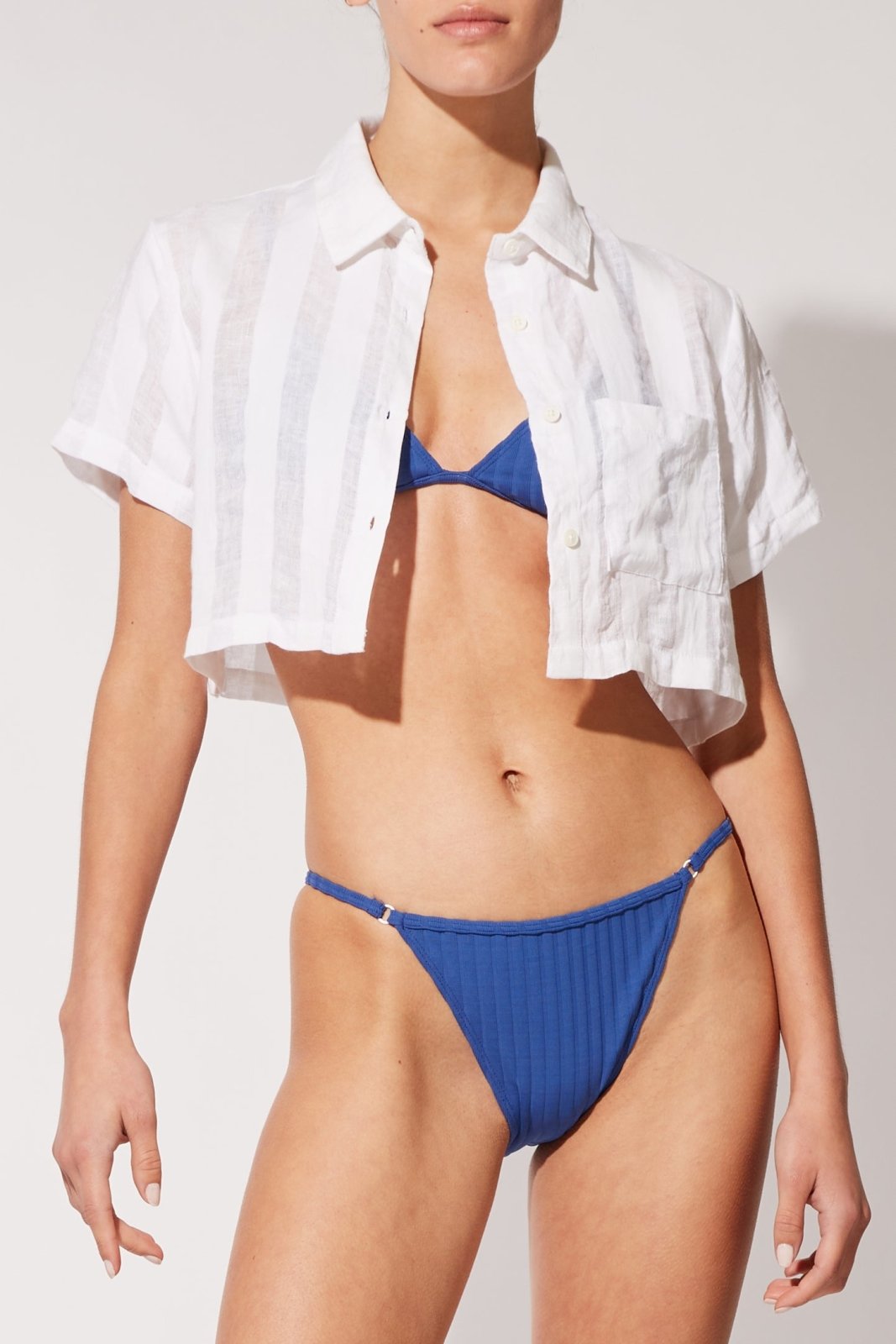 The Cropped Cabana Shirt - Solid & Striped