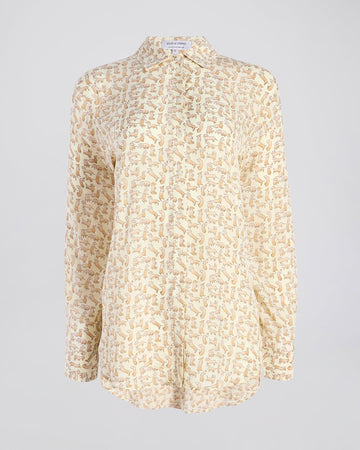 Delmore Button Down Shirt Hersh Print