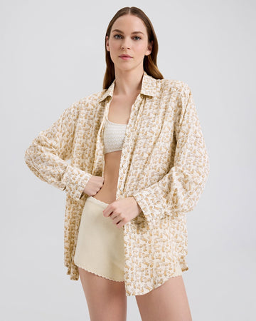 Delmore Button Down Shirt Hersh Print