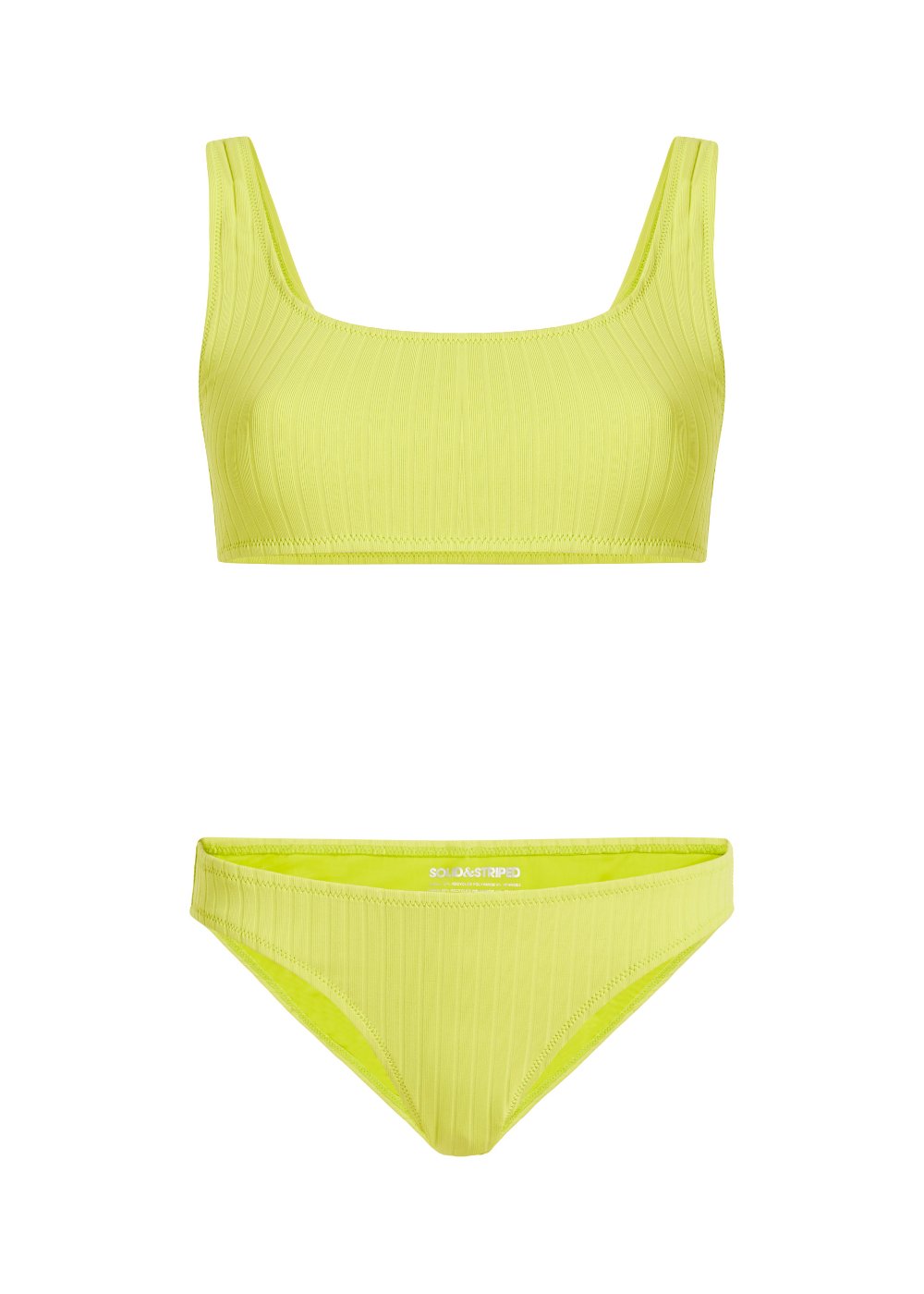 The Elle Ribbed Bikini Bottom - Solid & Striped