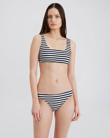 The Elle Ribbed Bikini Top - Solid & Striped
