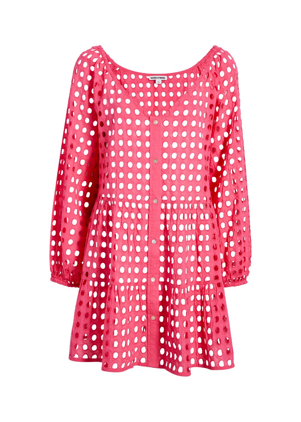 The Evan Eyelet Mini Dress - Solid & Striped