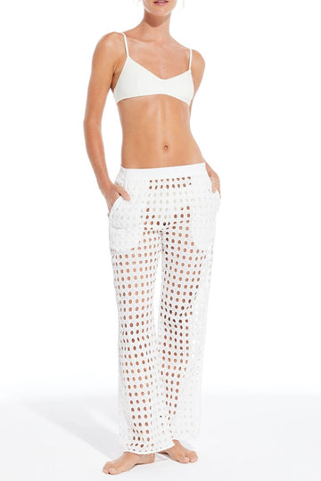 The Eyelet Avril Pant - Solid & Striped