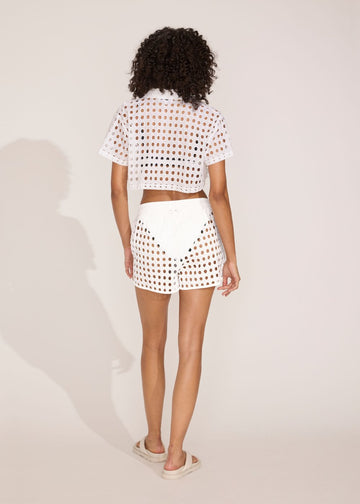 The Eyelet Charlie Short - Solid & Striped