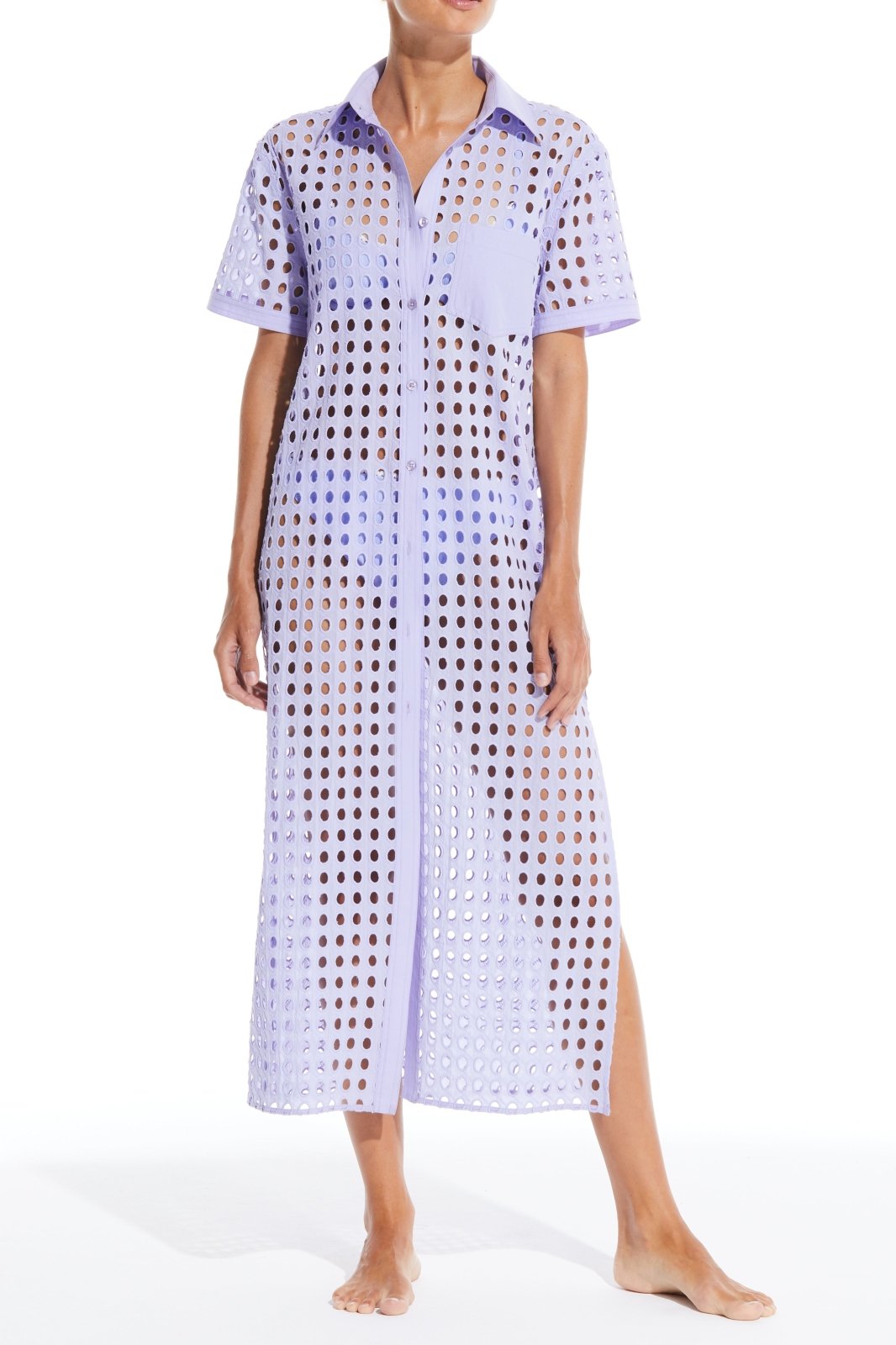 The Eyelet Oxford Tunic Maxi - Solid & Striped