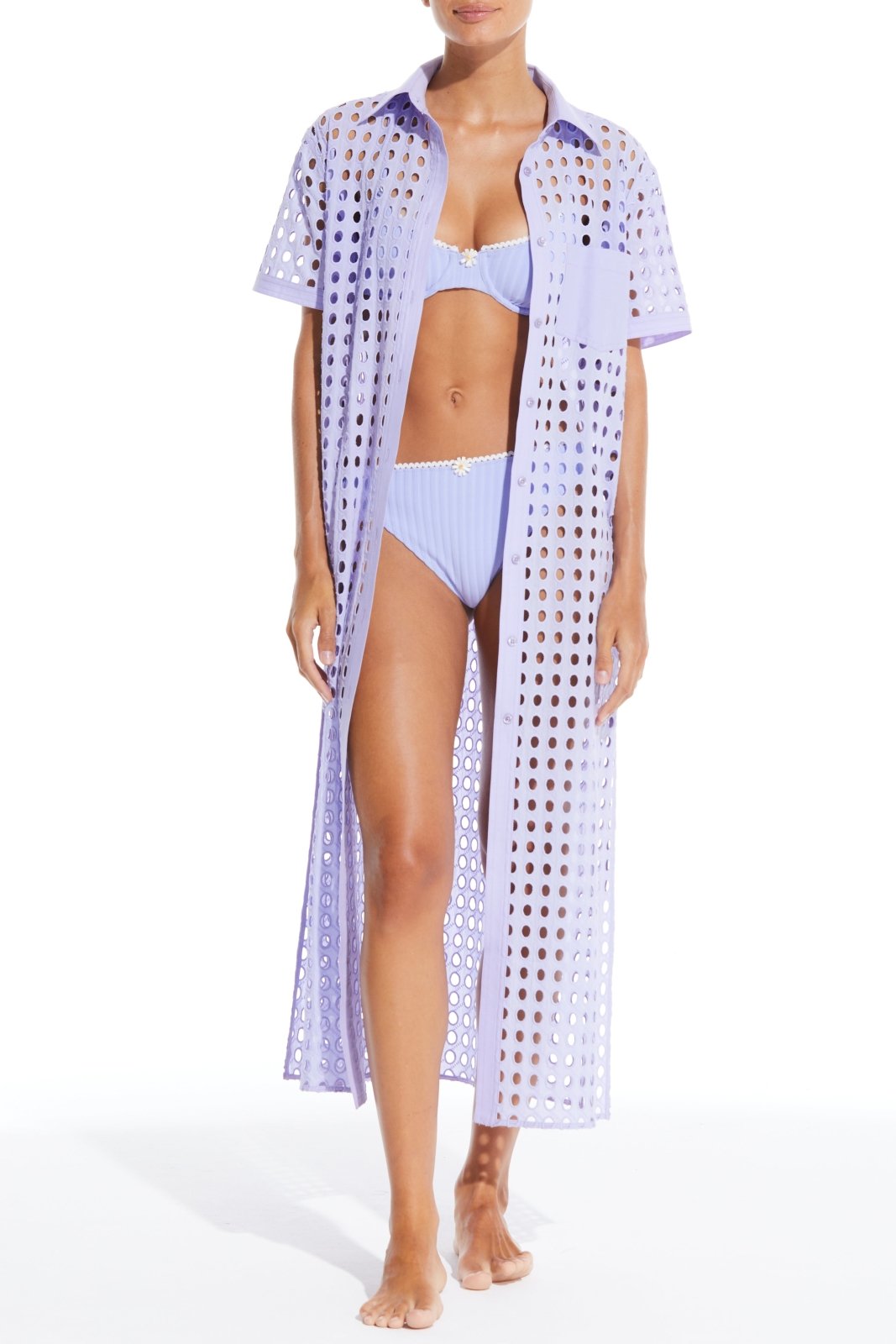 The Eyelet Oxford Tunic Maxi - Solid & Striped