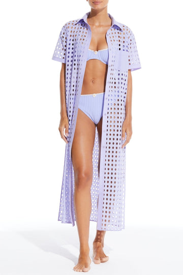 The Eyelet Oxford Tunic Maxi - Solid & Striped