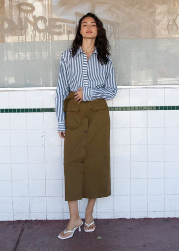 The Harper Cargo Skirt - Solid & Striped