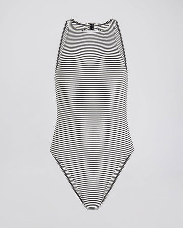 Iman One Piece Noir White Stripe