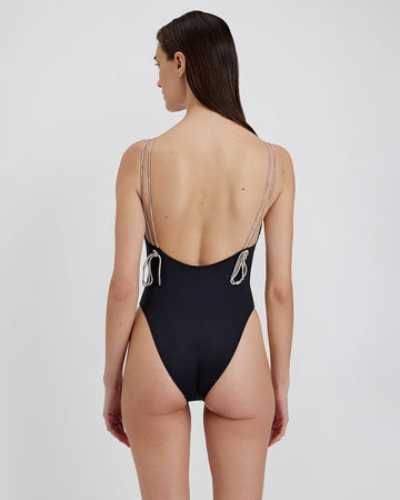 Lynn Rhinestone One Piece Noir