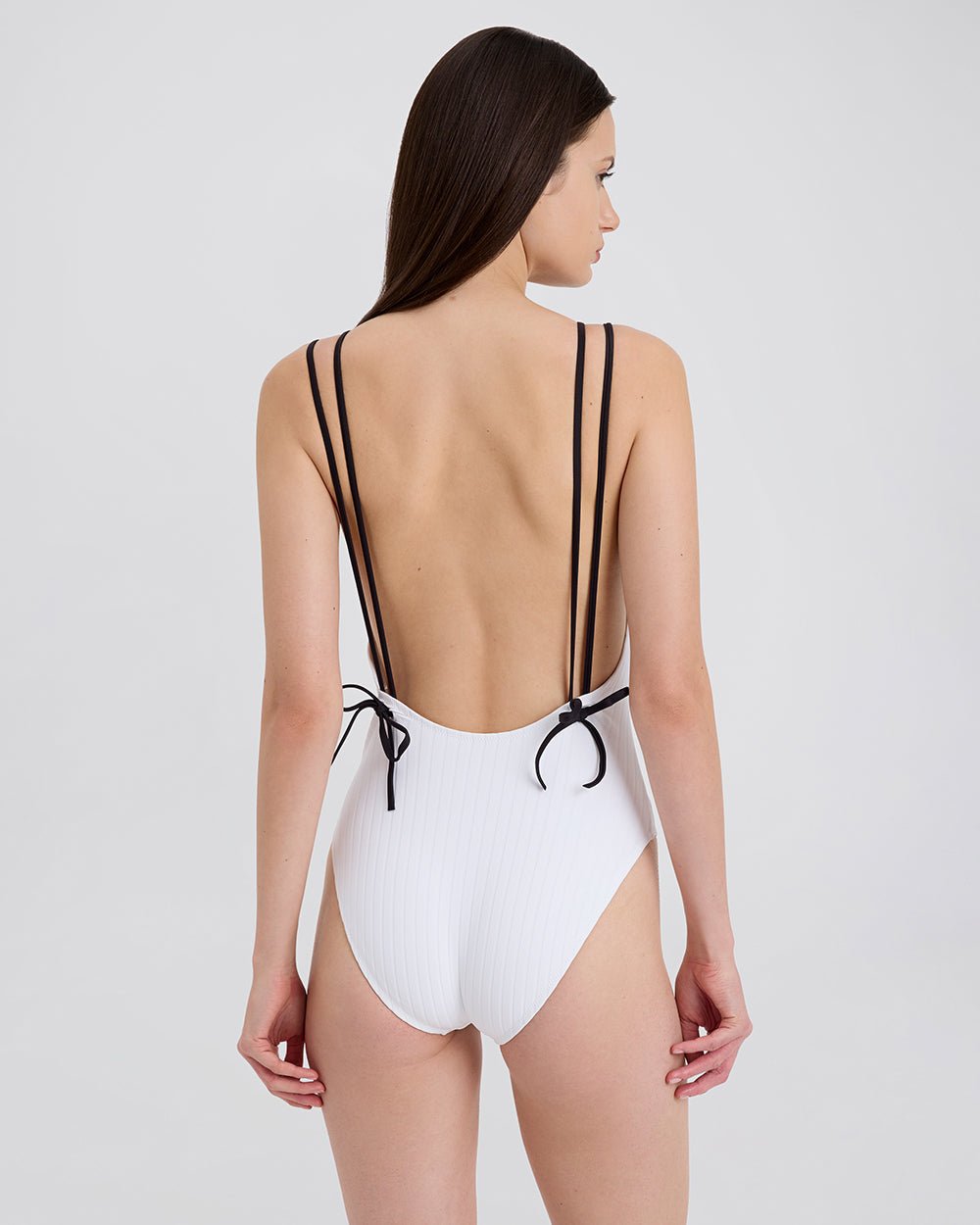 The Lynn Ribbed One Piece - Solid & Striped