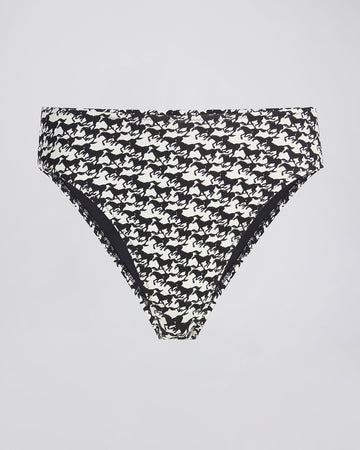 Miranda Bikini Bottom Horse Print Noir