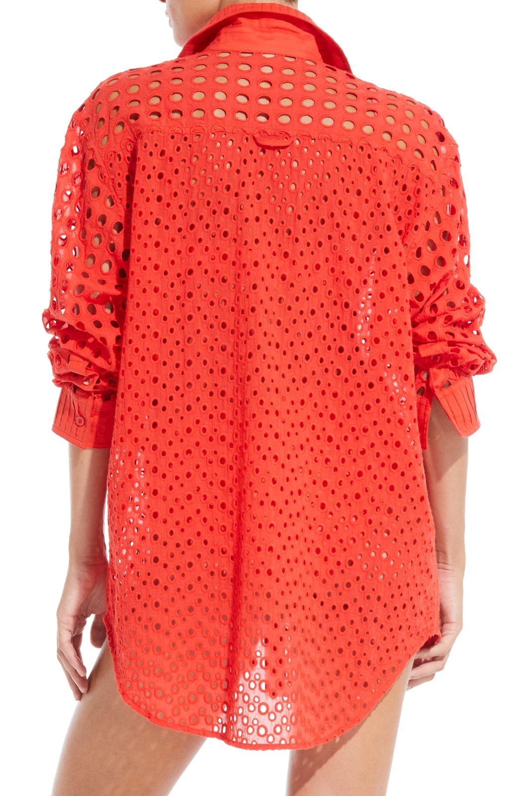 The Mixed Eyelet Oxford Tunic - Solid & Striped