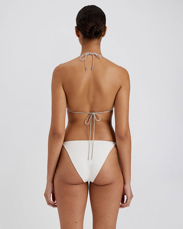 The Morgan Rhinestone Bikini Bottom - Solid & Striped