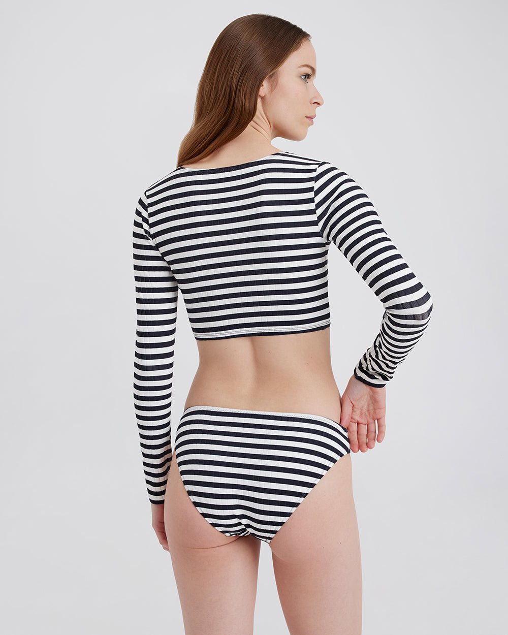 The Nola Ribbed Rashguard - Solid & Striped