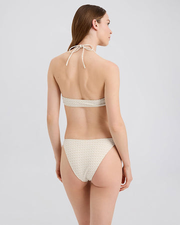 Odessa Bikini Bottom Jacquard Ecru