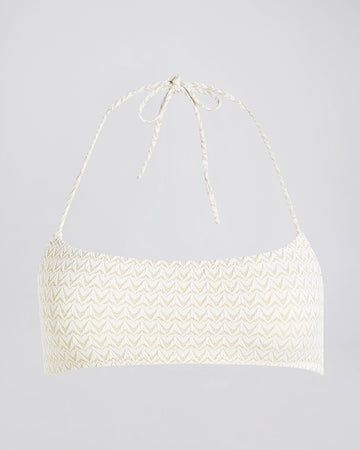 Odessa Bikini Top Jacquard Ecru