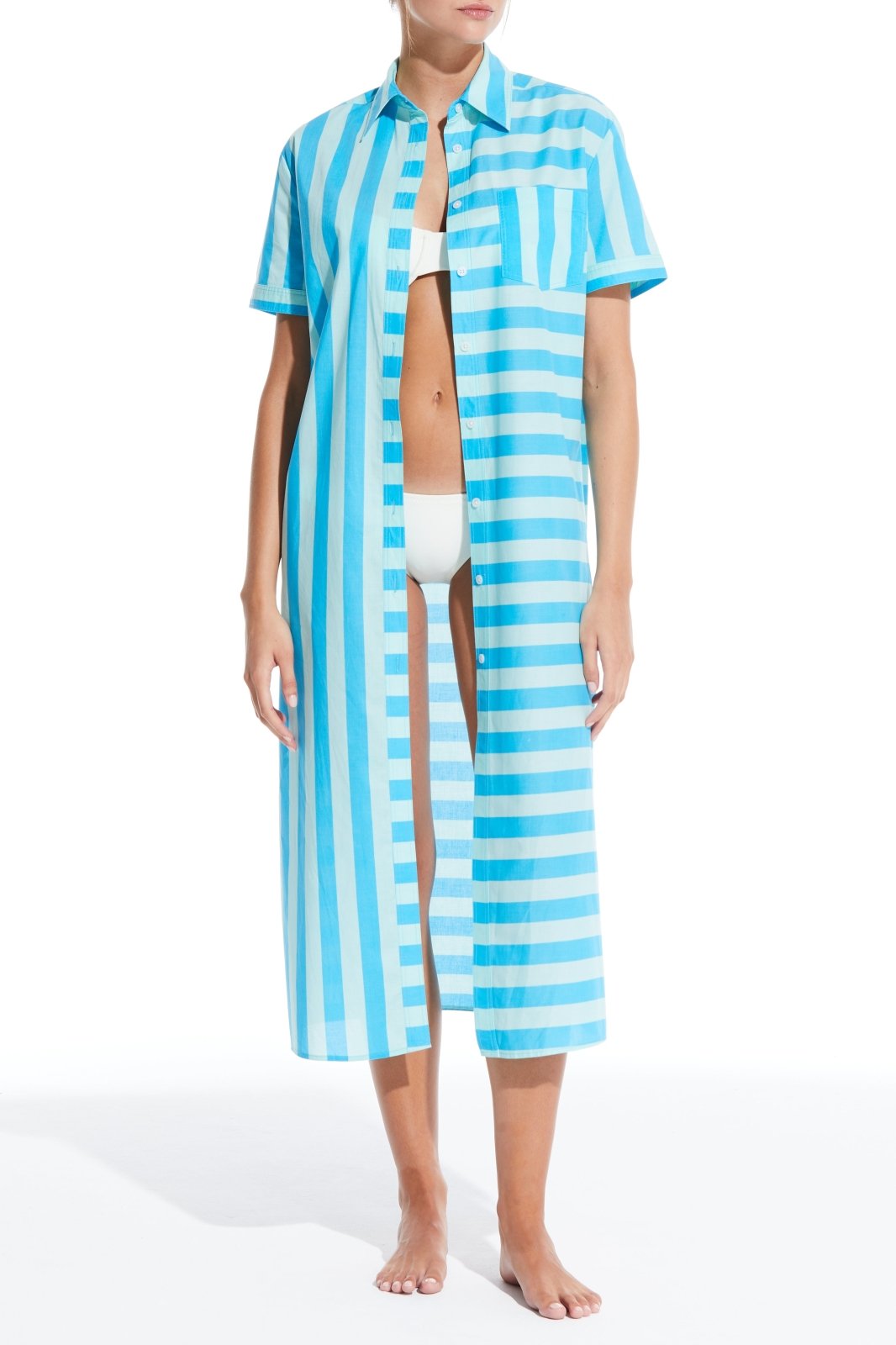 The Oxford Tunic Maxi - Solid & Striped
