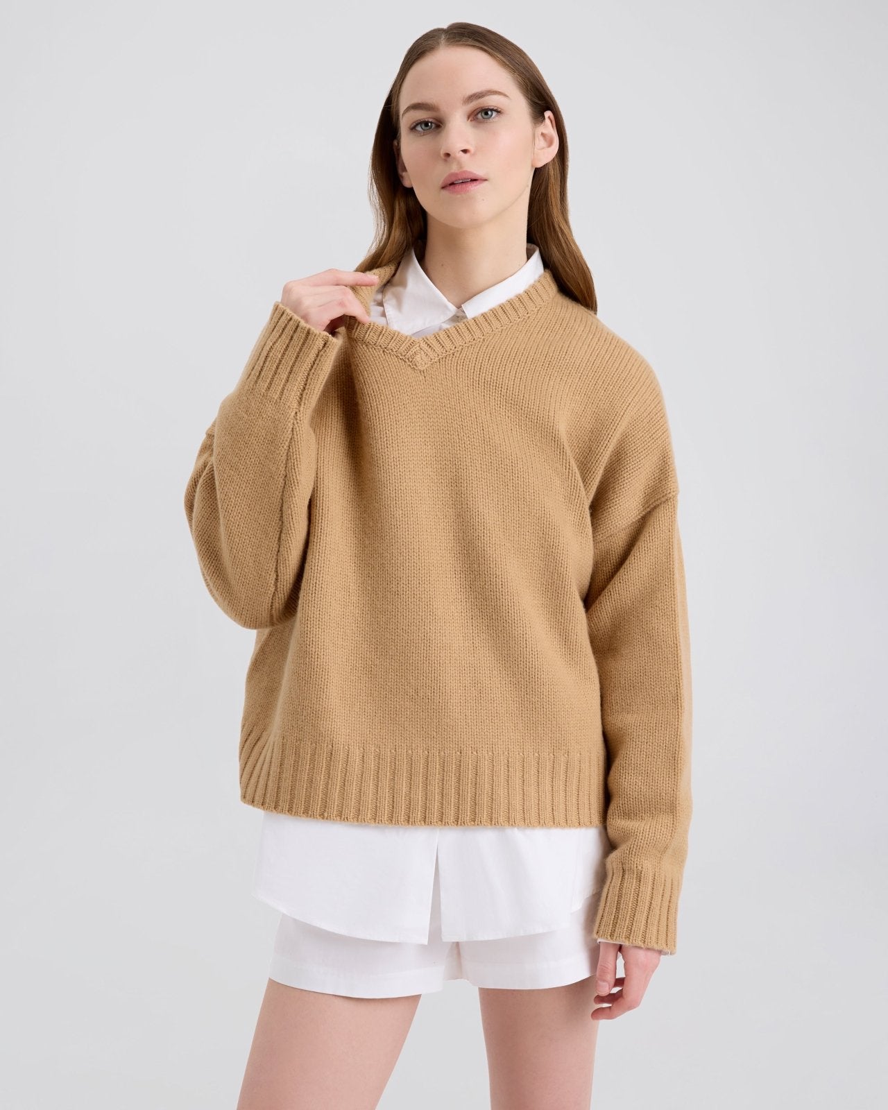 The Reva Cashmere Sweater - Solid & Striped