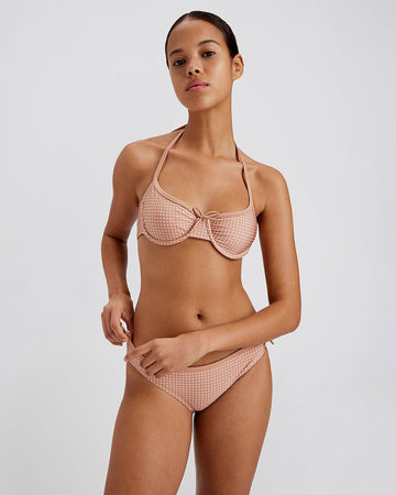 Sydney Bikini Bottom Baby Polkadot Taupe