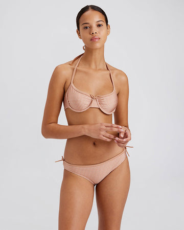 Sydney Bikini Top Baby Polkadot Taupe