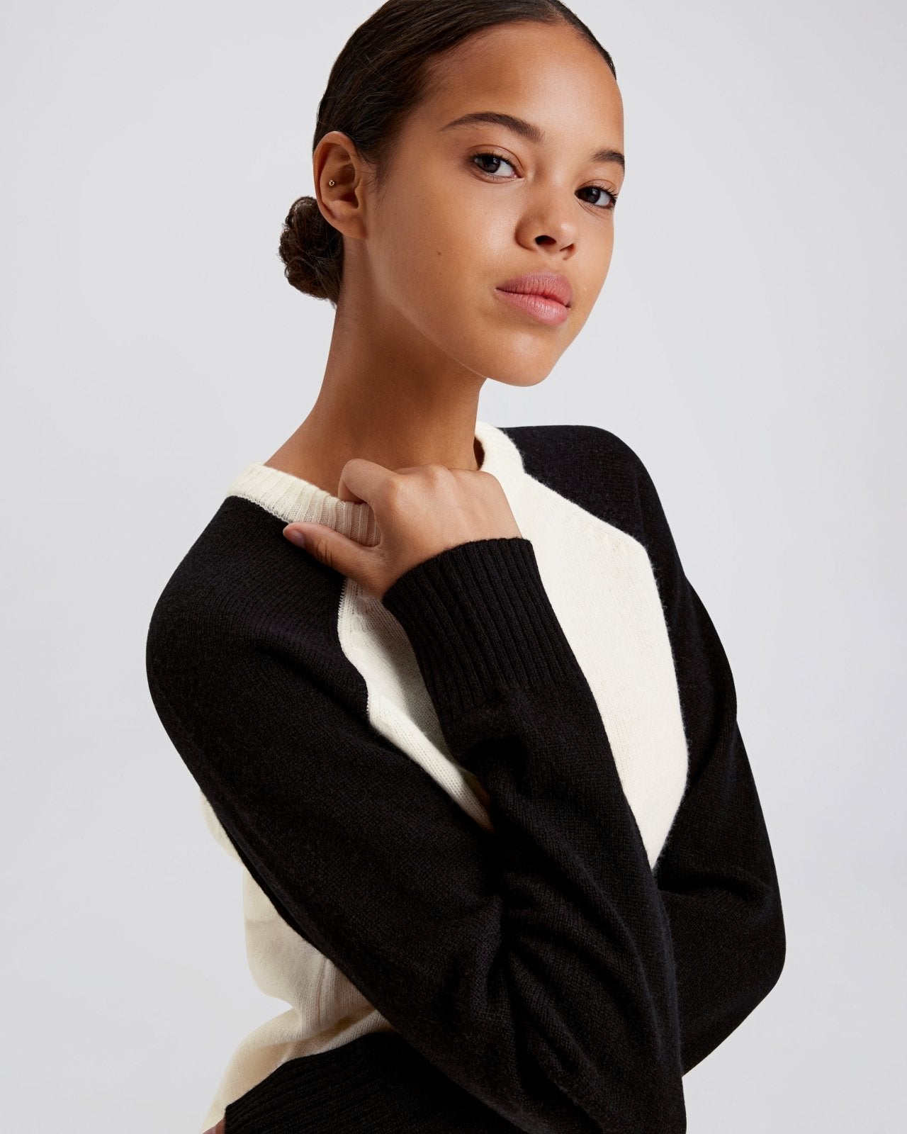 The Trina Sweater in Noir